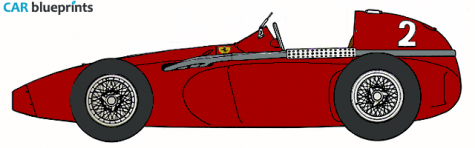 1955 Ferrari 555 F1 OW blueprint