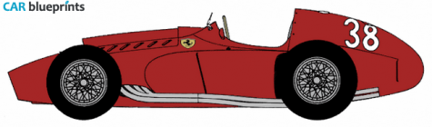 1956 Ferrari 555 Lancia Argentine GP F1 OW blueprint