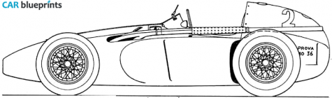 1955 Ferrari 555 Supersqualo Belgian GP F1 OW blueprint