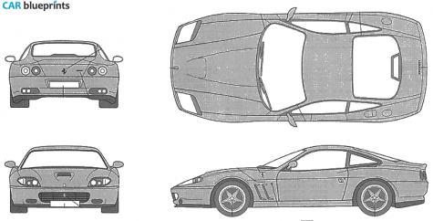 2002 Ferrari 575M Maranello Coupe blueprint