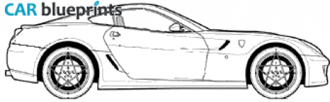 2007 Ferrari 599 GTB Fiorano Coupe blueprint