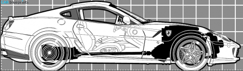 2007 Ferrari 599 GTB Fiorano Coupe blueprint