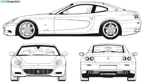 2005 Ferrari 612 Scaglietti Coupe blueprint