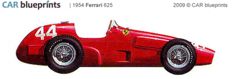 1954 Ferrari 625 OW blueprint