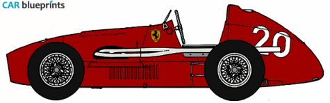 1954 Ferrari 625 F2 OW blueprint