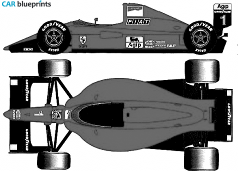 1990 Ferrari 641 F1 OW blueprint