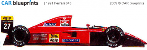 1991 Ferrari 643 OW blueprint