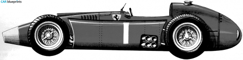 1956 Ferrari 801 F1 GP Targa blueprint