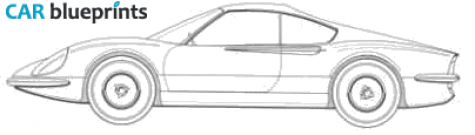 1968 Ferrari Dino 206 GT Coupe blueprint