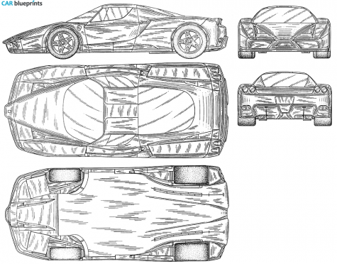 2003 Ferrari Enzo Coupe blueprint