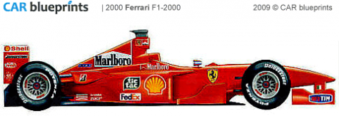 2000 Ferrari F1-2000 OW blueprint