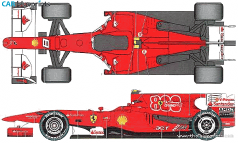 2010 Ferrari F10 F1 GP OW blueprint