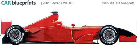 2001 Ferrari F2001B F1 OW blueprint