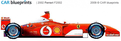 2002 Ferrari F2002 F1 OW blueprint