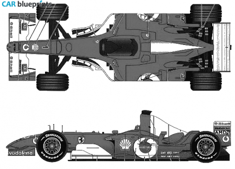 2003 Ferrari F2003-GA F1 Spanish GP OW blueprint