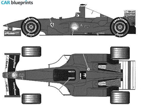 1998 Ferrari F300 Japan GP OW blueprint