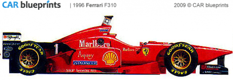 1996 Ferrari F310 F1 OW blueprint