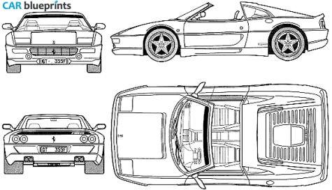 1994 Ferrari F355 GTS Targa blueprint