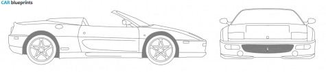 1995 Ferrari F355 Spider Cabriolet blueprint