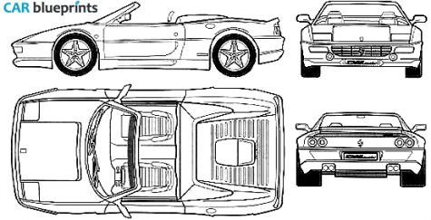 1995 Ferrari F355 Spider Cabriolet blueprint