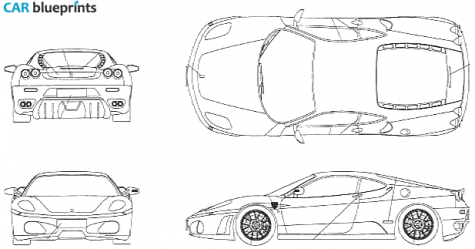 2005 Ferrari F430 Coupe blueprint