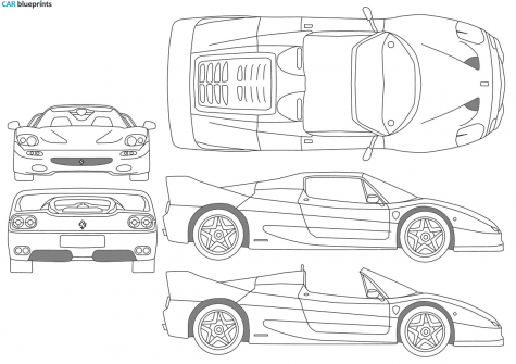 1995 Ferrari F50 Targa blueprint