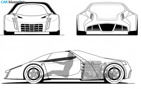 2007 Ferrari Fiorano Coupe blueprint