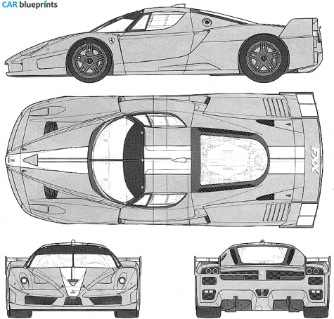 2006 Ferrari FXX Coupe blueprint