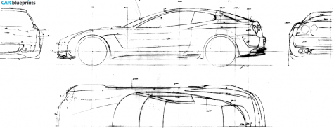 2005 Ferrari GG50 Concept Coupe blueprint