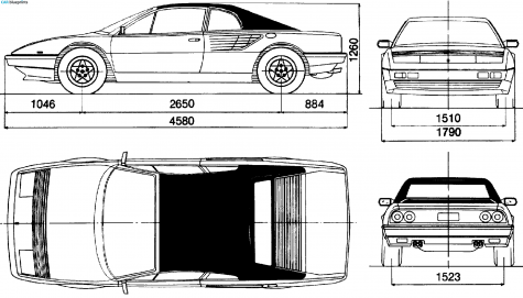 1983 Ferrari Mondial Cabriolet blueprint