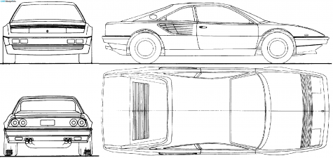 1981 Ferrari Mondial Quattrovalvole Coupe blueprint