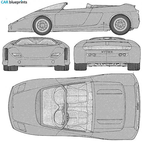 1989 Ferrari Mythos Cabriolet blueprint