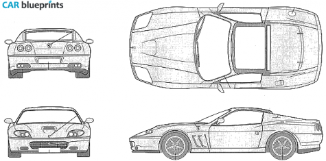 2005 Ferrari 575M Superamerica Coupe blueprint