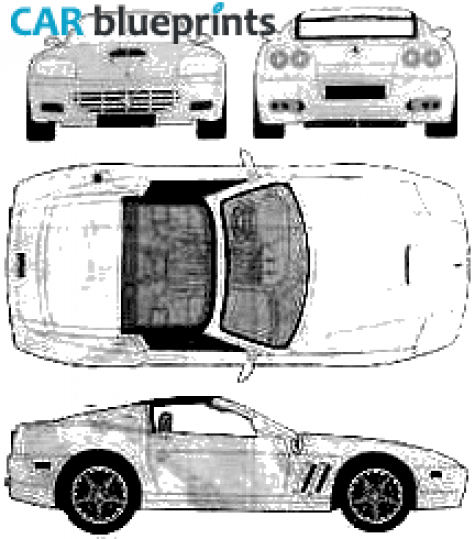 2007 Ferrari Superamerica Targa blueprint