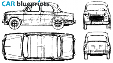 1960 Fiat 1100 Sedan blueprint