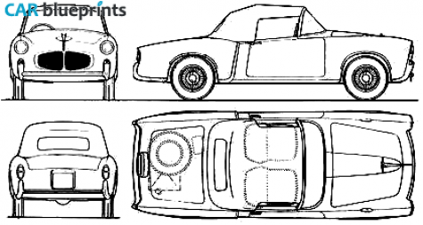 1960 Fiat 1100TV Cabriolet blueprint