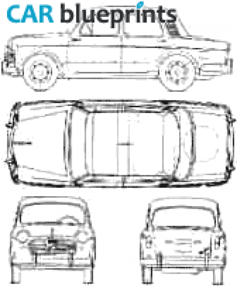 1954 Fiat 1100-103 Sedan blueprint