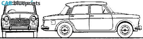 1964 Fiat 1100D Millecento Sedan blueprint