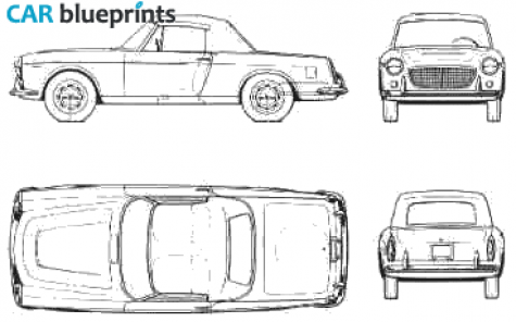 1959 Fiat 1200 Cabriolet blueprint