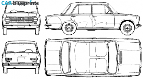 1966 Fiat 124 Sedan blueprint