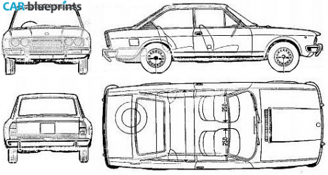 1971 Fiat 124 Coupe blueprint