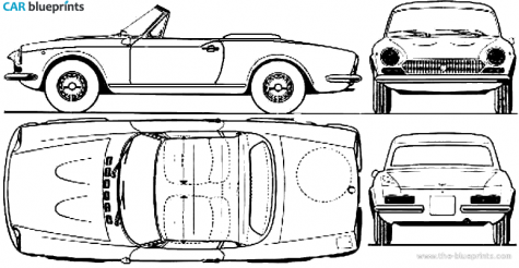 1975 Fiat 124 Piningarina Spider 1600 Roadster blueprint