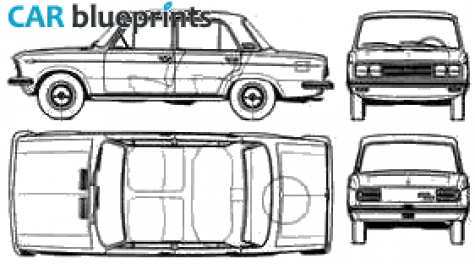 1972 Fiat 125 Sedan blueprint