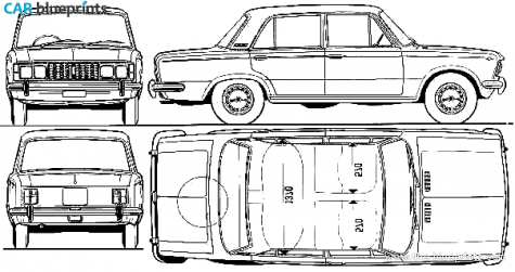 1972 Fiat 125 Special Sedan blueprint