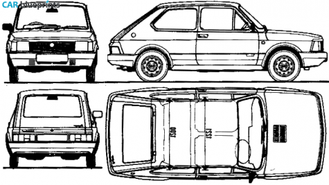 1983 Fiat 127 CL Hatchback blueprint