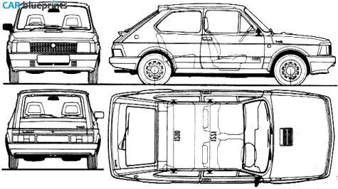 1983 Fiat 127 Sport Hatchback blueprint