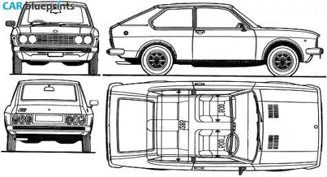 1975 Fiat 128 3P Hatchback blueprint