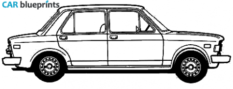 1975 Fiat 128 Sedan blueprint