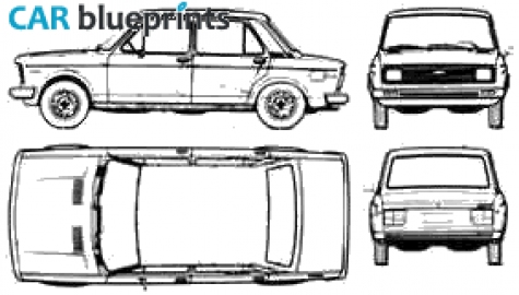 1978 Fiat 128 Europa Sedan blueprint