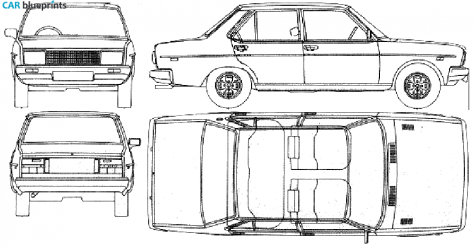 1979 Fiat 131 TC Supermirafiori Sedan blueprint